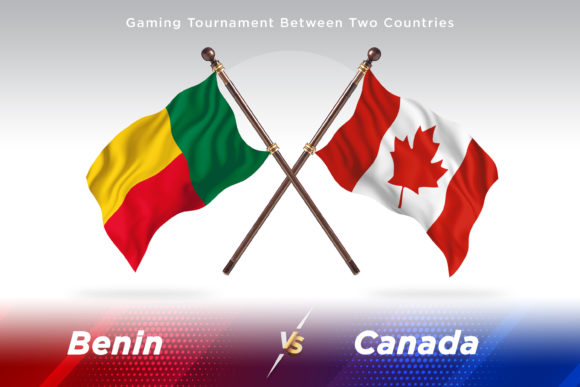 Benin Versus Canada Two Flags Design Assets