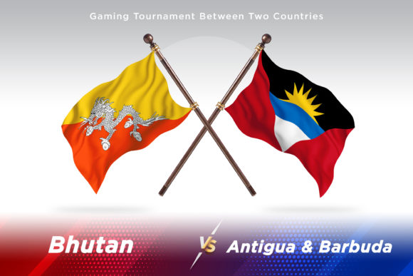 Bhutan Versus Antigua and Barbuda Flags