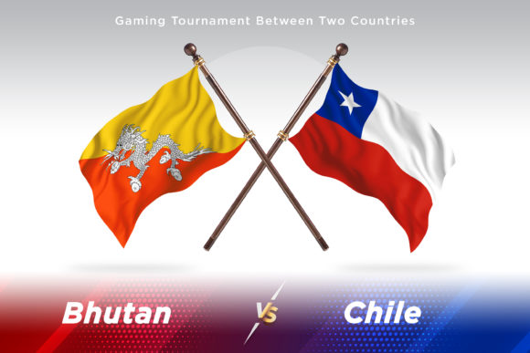 Bhutan Versus Chile Two Flags