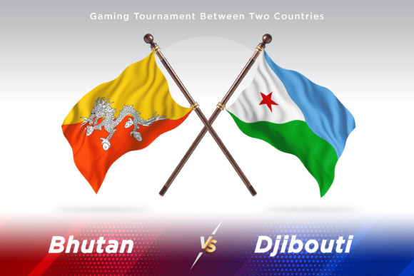 Bhutan Versus Djibouti Two Flags